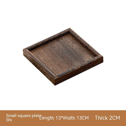 Aokami Japanese Leaf-Shaped Wooden Tray