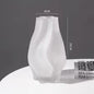 Averin Studio Modern Minimalist Small Whirlwind Porcelain Glass Vase – Decorative Painted Glass Flower Vase
