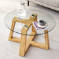 Modern and functional round coffee tables. Clear, tempered glass.