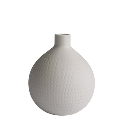 Handmade Simple INS Style White Porcelain Small Vase – Soft Home Decoration Ornament