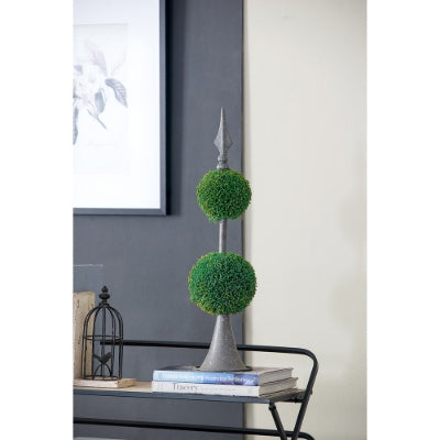 Verdantia Mini Faux Potted Boxwood Topiaries – Set of 3 Decorative Indoor Green Plants