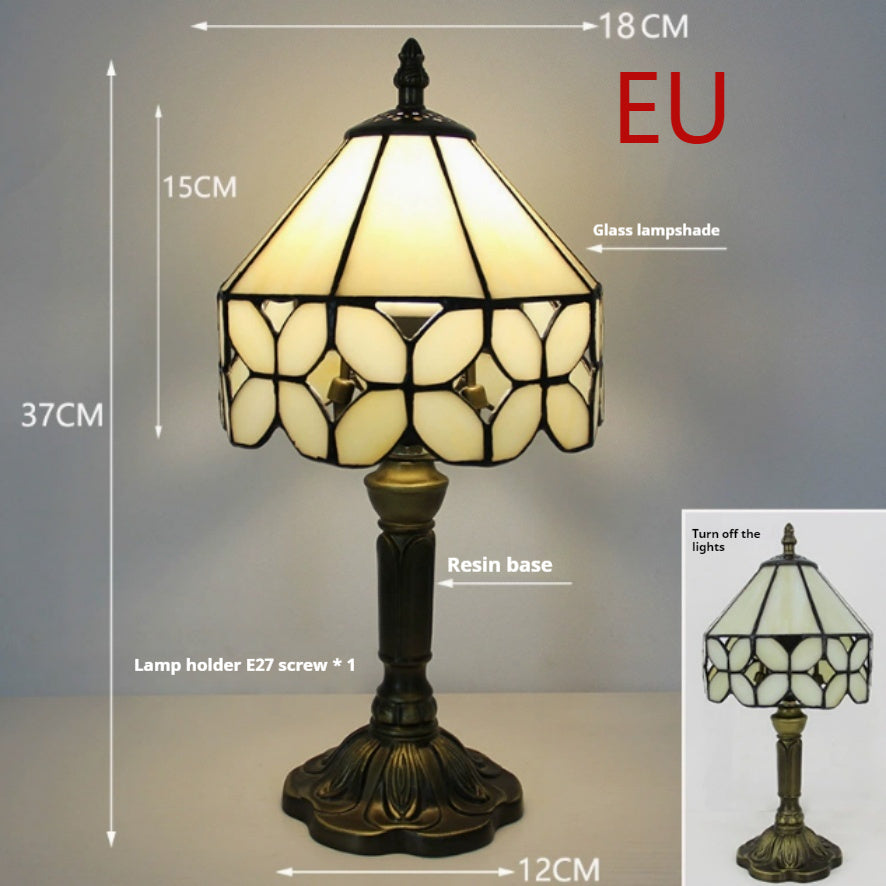 Harrison Vale Mosaic Mediterranean Table Lamp – Retro Yellow Glass & Resin Base Bedside Lamp - Tavira Store | A Luxario Labs Ltd Brand. 