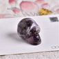 Natural Crystal Skull Semi-precious Stone Carving Crafts Ornaments