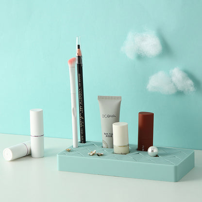 Glamora Silicone Lipstick & Makeup Organizer Rack – Multi-Size Storage Stand