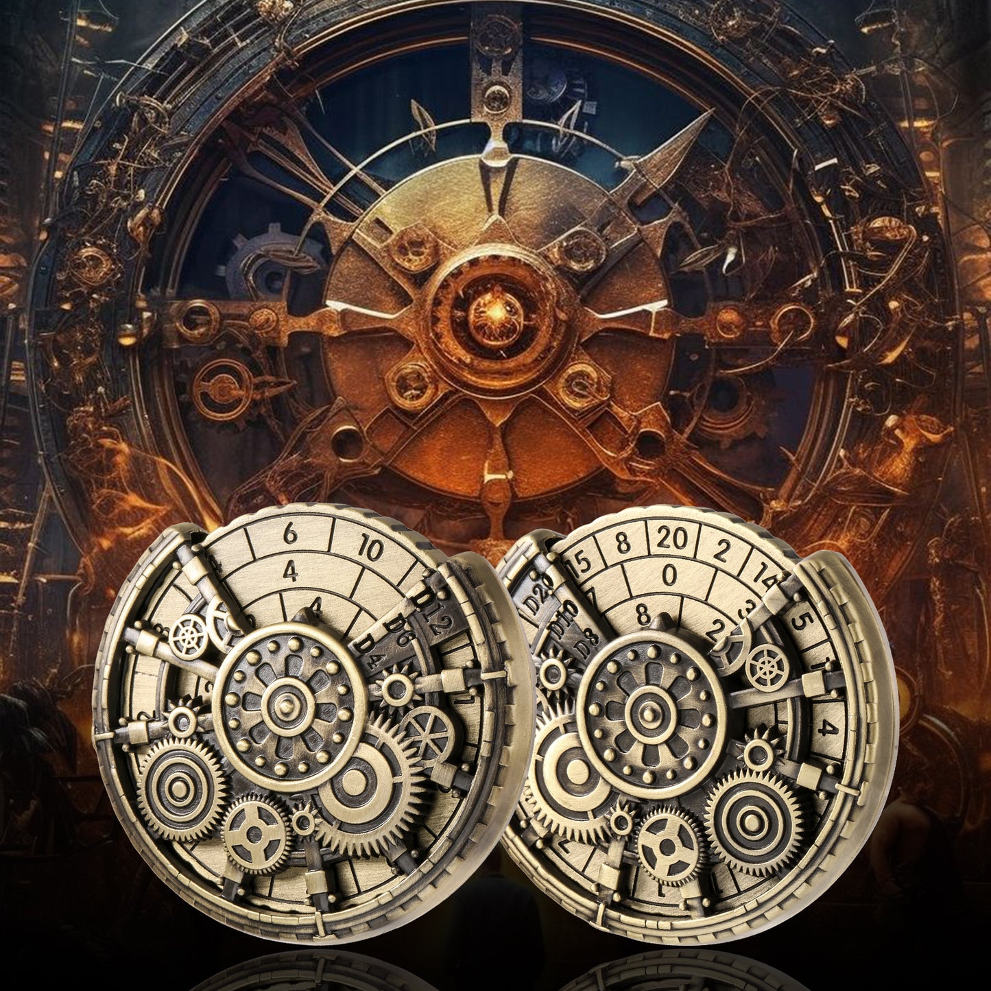 Spinoria Private Model Time Gear – Retro Fingertip Gyroscope & Stress Spinner Dice Gift Box Set