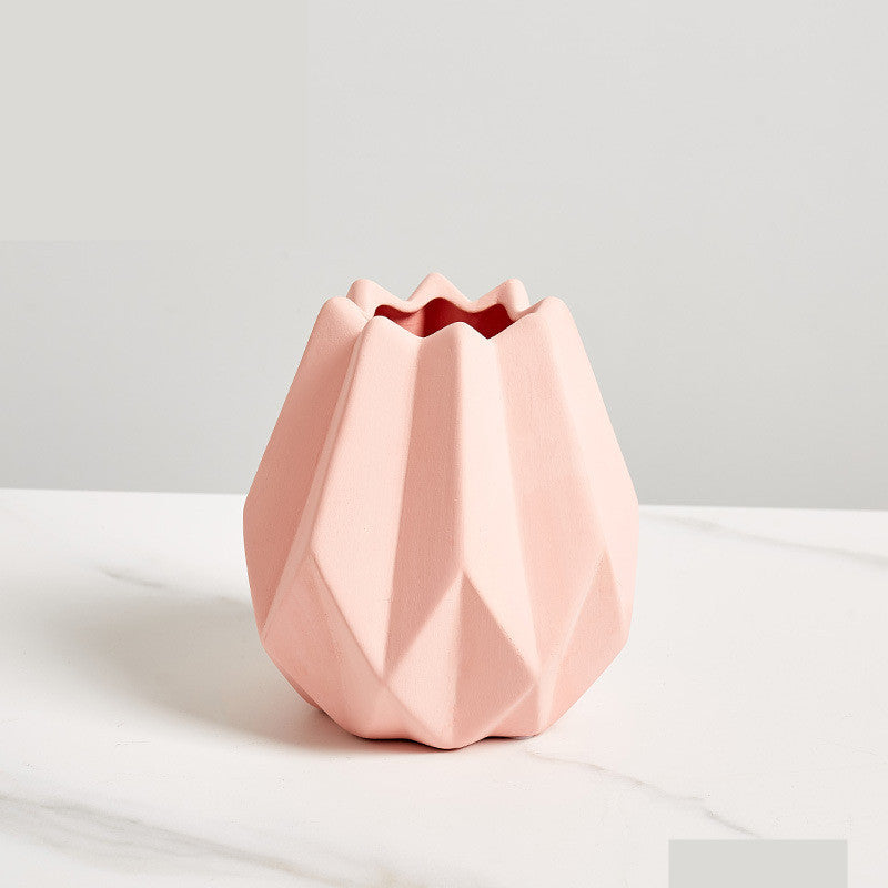 Scandinavian-style decorative ceramic flower vase