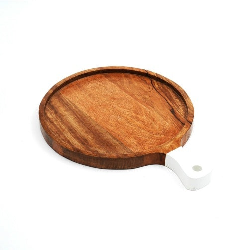 RusticOak Wooden Cheese Cutting Board – Premium Mango Wood Charcuterie Serving Platter