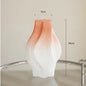 Averin Studio Modern Minimalist Small Whirlwind Porcelain Glass Vase – Decorative Painted Glass Flower Vase