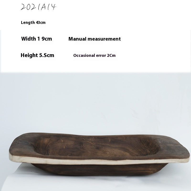 Wooden Tray Coffee Table High-end Fruit Basin Wooden Creative Tray Decoration
