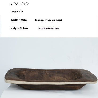 Wooden Tray Coffee Table High-end Fruit Basin Wooden Creative Tray Decoration