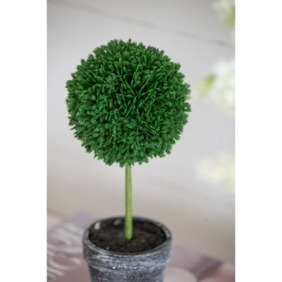 Verdantia Mini Faux Potted Boxwood Topiaries – Set of 3 Decorative Indoor Green Plants