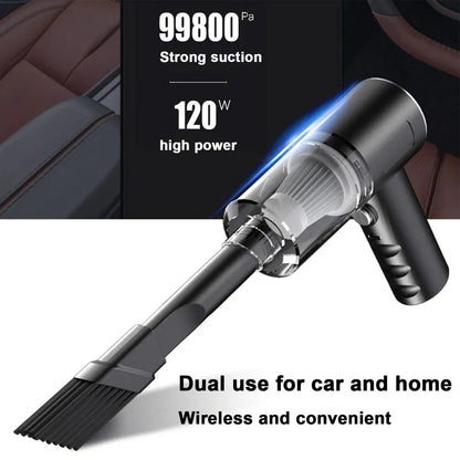120W Wireless Portable Mini Vacuum  Car, Home Vacuum