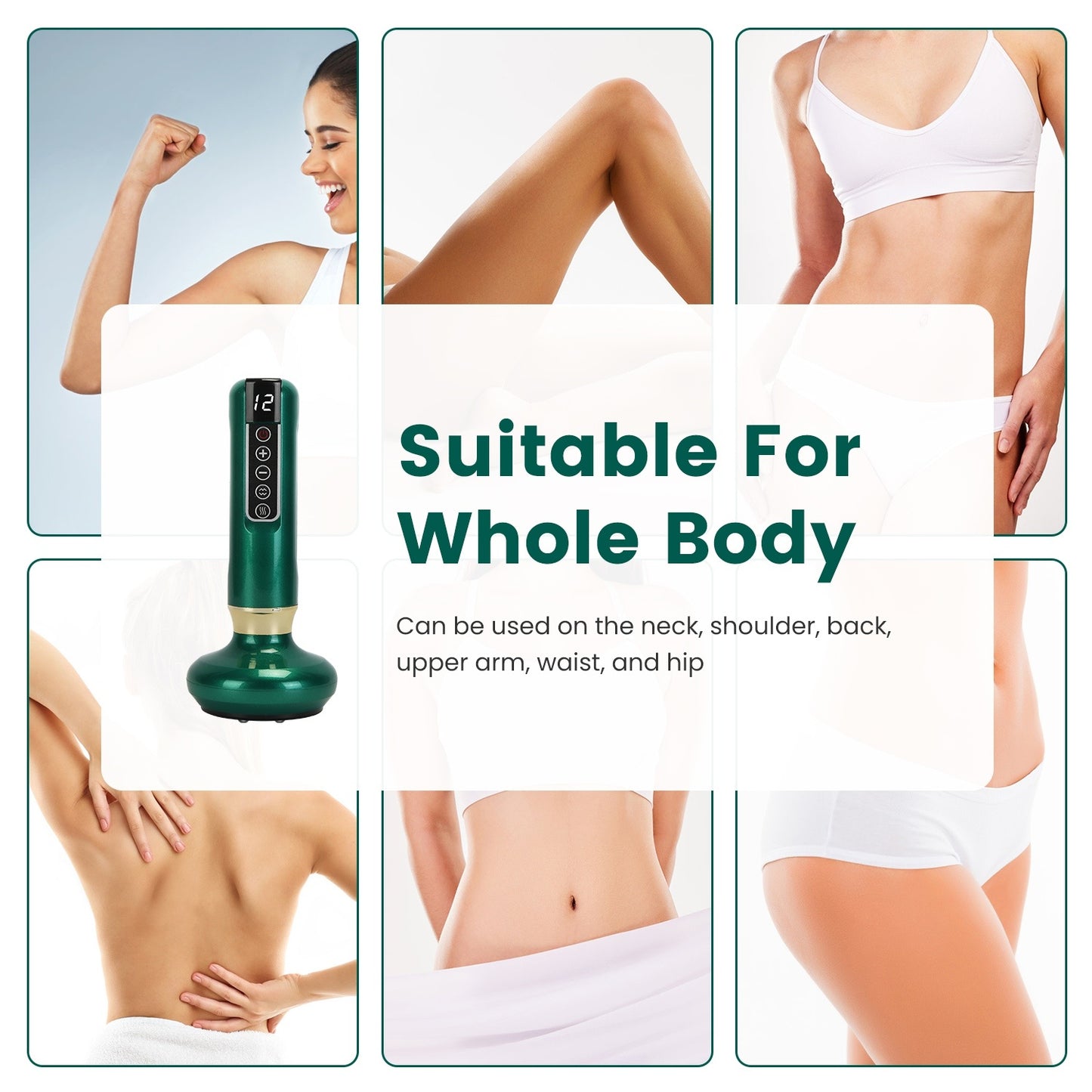 SleekSkin Anti Cellulite Massager Handheld Vacuum Suction Kit – Beauty Tool