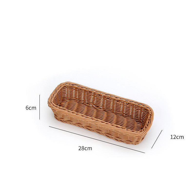 Merivo Rattan-Like Tableware Basket – Durable Woven Utensil & Snack Holder - Tavira Store | A Luxario Labs Ltd Brand. 