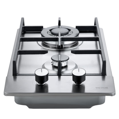 Vevor Dual Fuel Gas Hob – 2 Burners, Thermocouple Protection, High-Power 12250BTU