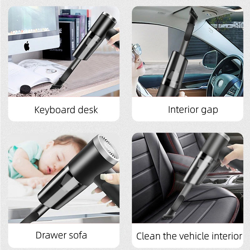 120W Wireless Portable Mini Vacuum  Car, Home Vacuum