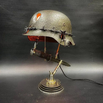 Crafts Decorations Classical War Helmet  Relic Lamp