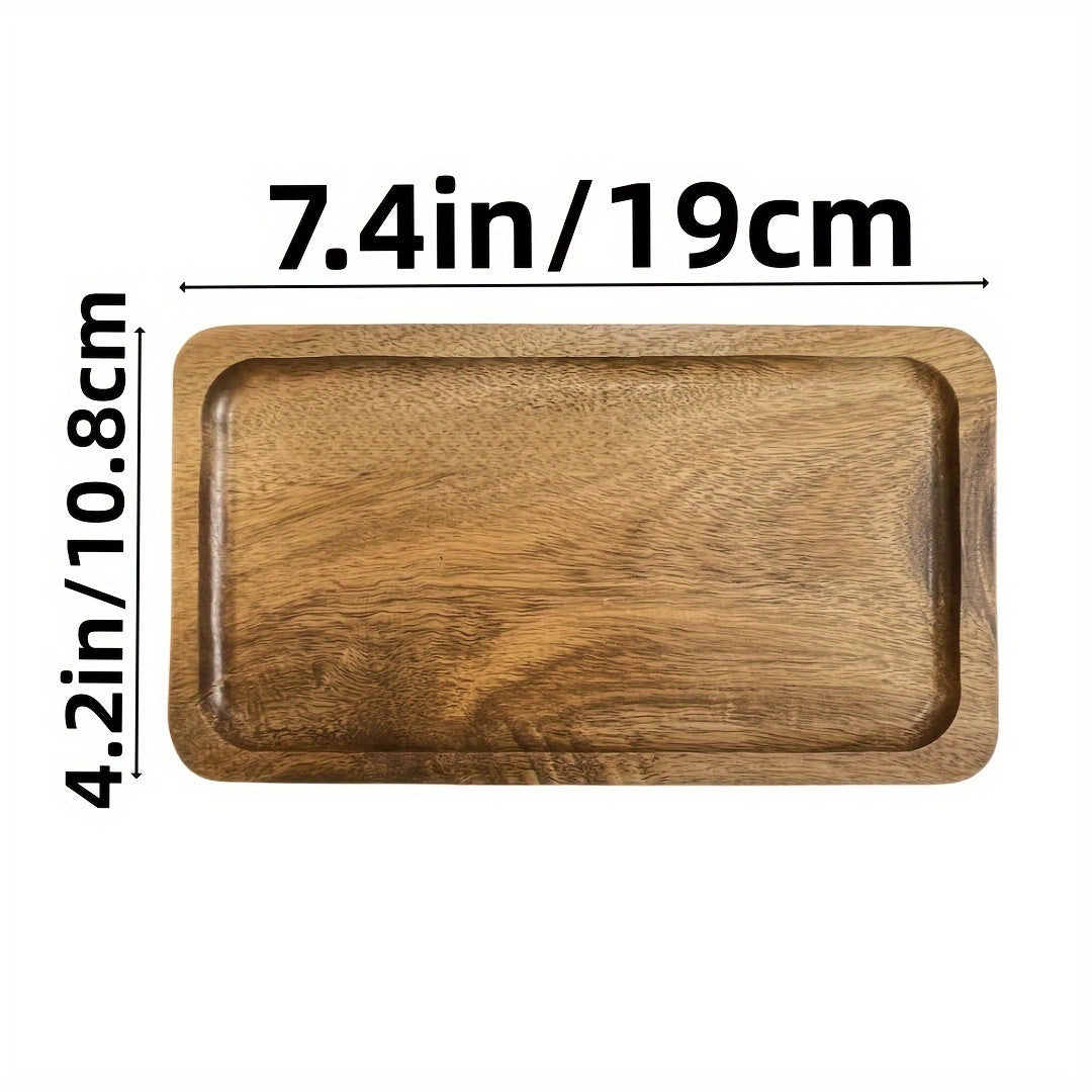 MoriWood Japanese Acacia Wood Serving Tray – Elegant Fruit & Tea Tray