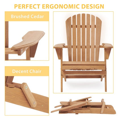 Adirondack Wooden Chair 2 Piece Set