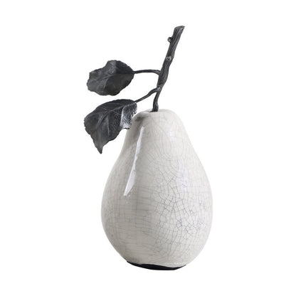 Minimalist Creative Crack White Marble Apple Pear Decoration