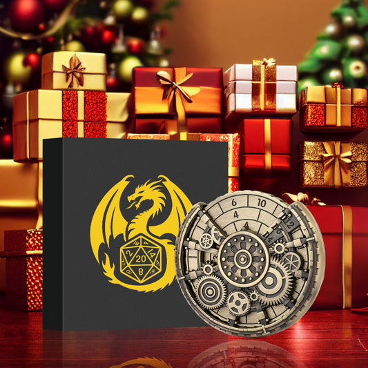 Spinoria Private Model Time Gear – Retro Fingertip Gyroscope & Stress Spinner Dice Gift Box Set.