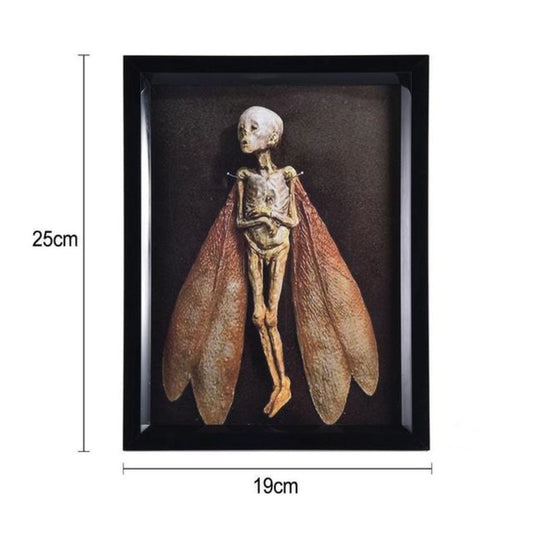 Cursed Dead Fairy Shadow Box – Handmade Wooden Halloween Decoration, 25x19cm Spooky Scene Ornament