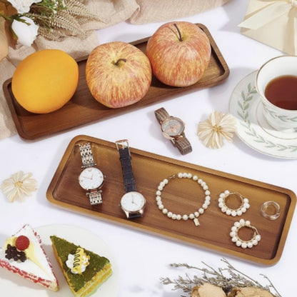MoriWood Japanese Acacia Wood Serving Tray – Elegant Fruit & Tea Tray