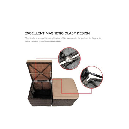 Multi-Purpose Cushioned Coffee Table with Storage