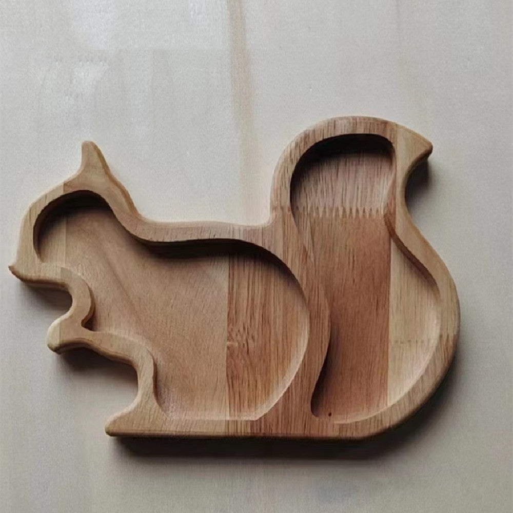 TimberTales Tray – Wooden Snack Tray with Fruit & Animal Patterns - Tavira Store | A Luxario Labs Ltd Brand. 