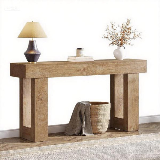 HavenWood Elegant Entryway Console – Sturdy MDF Rustic Table with Versatile Home Display