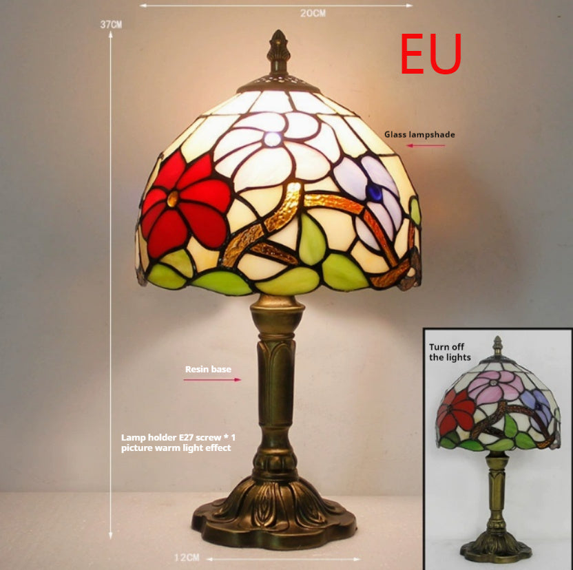 Harrison Vale Mosaic Mediterranean Table Lamp – Retro Yellow Glass & Resin Base Bedside Lamp - Tavira Store | A Luxario Labs Ltd Brand. 