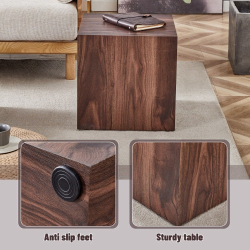 Walnut Wood Grain MDF Coffee Table - Luxurious Design