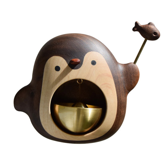Serenity Wooden Wind Chime – Luxury Healing Door Ornament Featuring Penguin & Crab Designs for Stylish Interiors