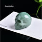 Natural Crystal Skull Semi-precious Stone Carving Crafts Ornaments