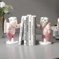 Bear Healing Bookend Ornaments – Resin Table Decorations, Nordic Minimalist Desk Sculpture, Cute Kids & Home Office Display