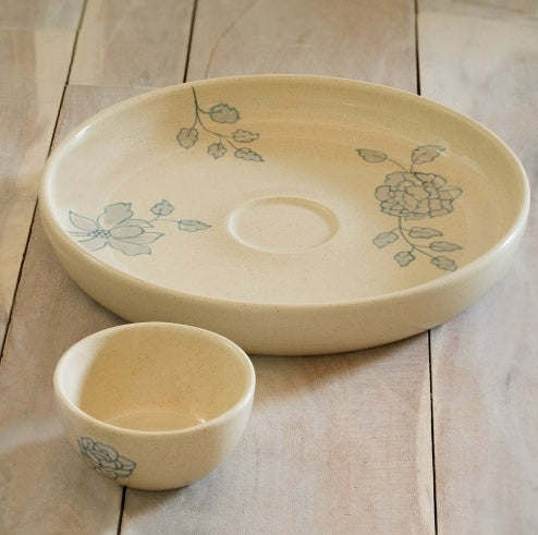 Ceraviso Serve – Handcrafted Ceramic Chip and Dip Bowl Set of 2