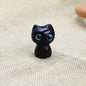 Handcrafted Sandalwood & Ebony Cat Figurines – Minimalist Wooden Animal Ornaments Collection