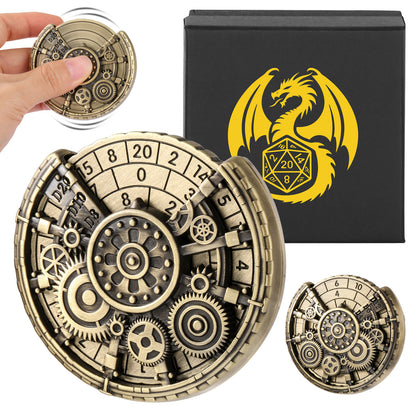 Spinoria Private Model Time Gear – Retro Fingertip Gyroscope & Stress Spinner Dice Gift Box Set