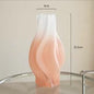 Averin Studio Modern Minimalist Small Whirlwind Porcelain Glass Vase – Decorative Painted Glass Flower Vase
