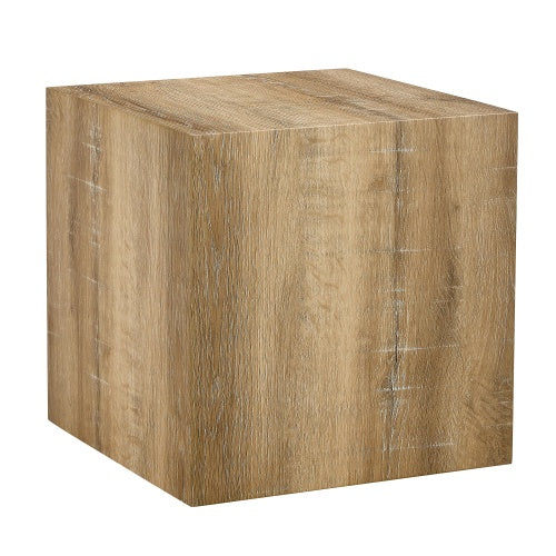Woodform Square Coffee Table – Modern MDF Light Wood Texture, Minimalist Design, Ready-to-Use