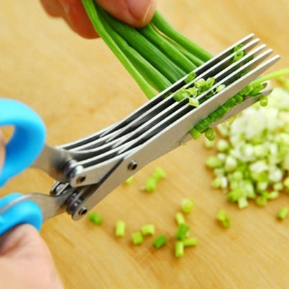 HerbiCut Multi-Layer Stainless Steel Kitchen Scissors – Quick Cutting Tool for Herbs, Onions, Seaweed & Spices