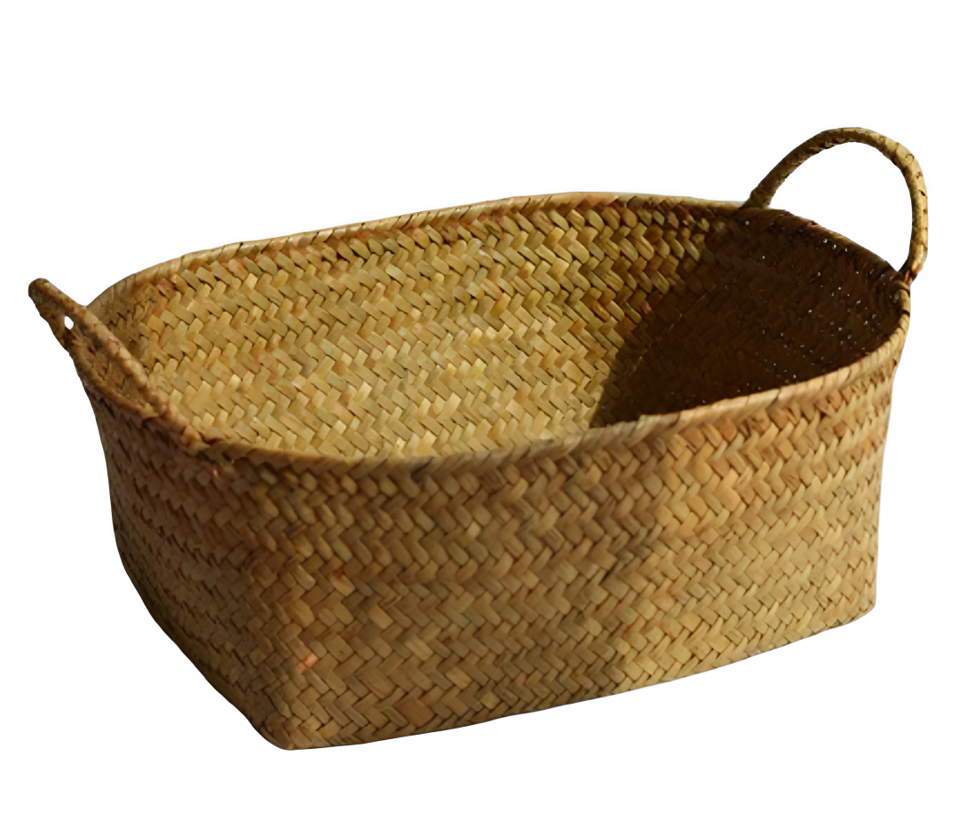 MarinaNest – Seagrass Woven Top Table Basket - Tavira Store | A Luxario Labs Ltd Brand. 