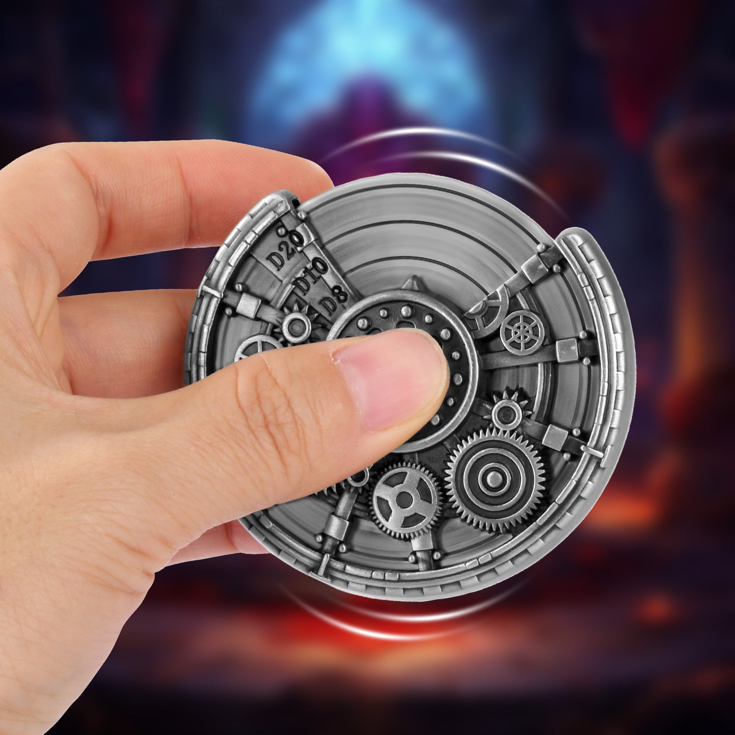 Spinoria Private Model Time Gear – Retro Fingertip Gyroscope & Stress Spinner Dice Gift Box Set