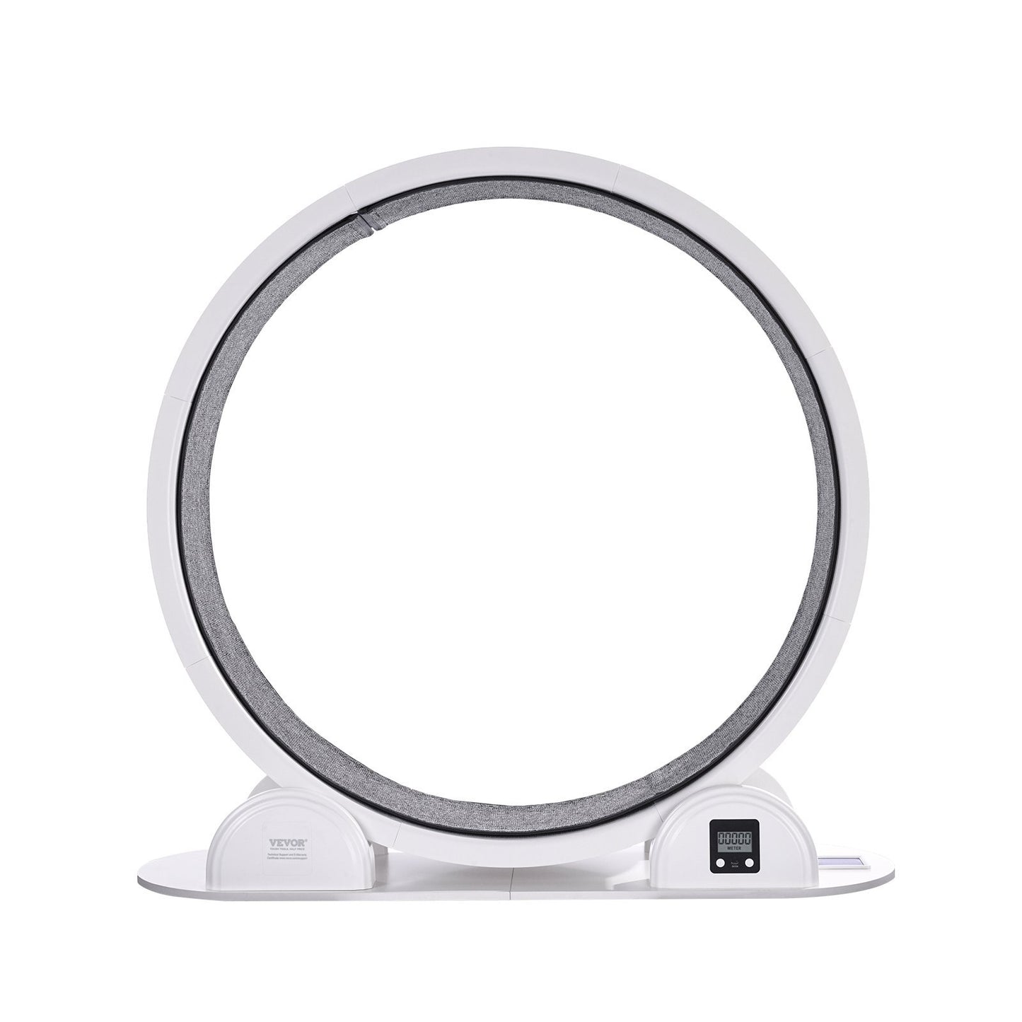PawBalance VEVOR RK38 Cat Exercise Wheel with Pedometer 40.8 White Solar-Powered Cat Treadmill for Pet Health & Fitness
