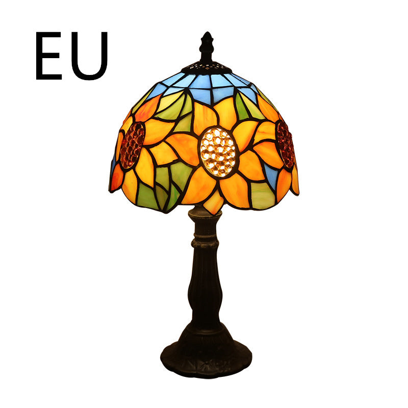 Harrison Vale Mosaic Mediterranean Table Lamp – Retro Yellow Glass & Resin Base Bedside Lamp - Tavira Store | A Luxario Labs Ltd Brand. 