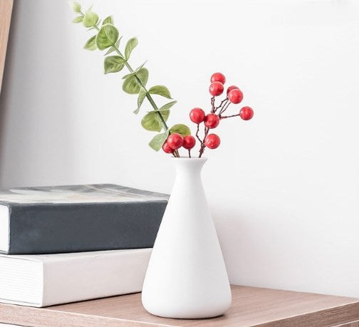 Handmade Simple INS Style White Porcelain Small Vase – Soft Home Decoration Ornament - Tavira Store | A Luxario Labs Ltd Brand. 