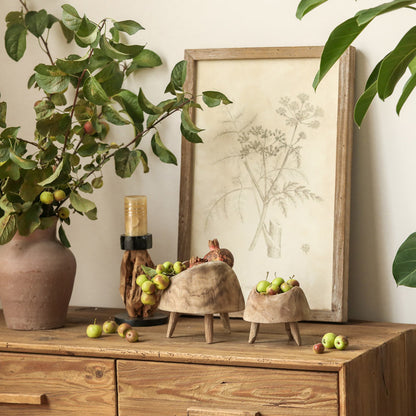 WoodAura Tray – Paulownia Geoit Handmade Oval Snack Tray