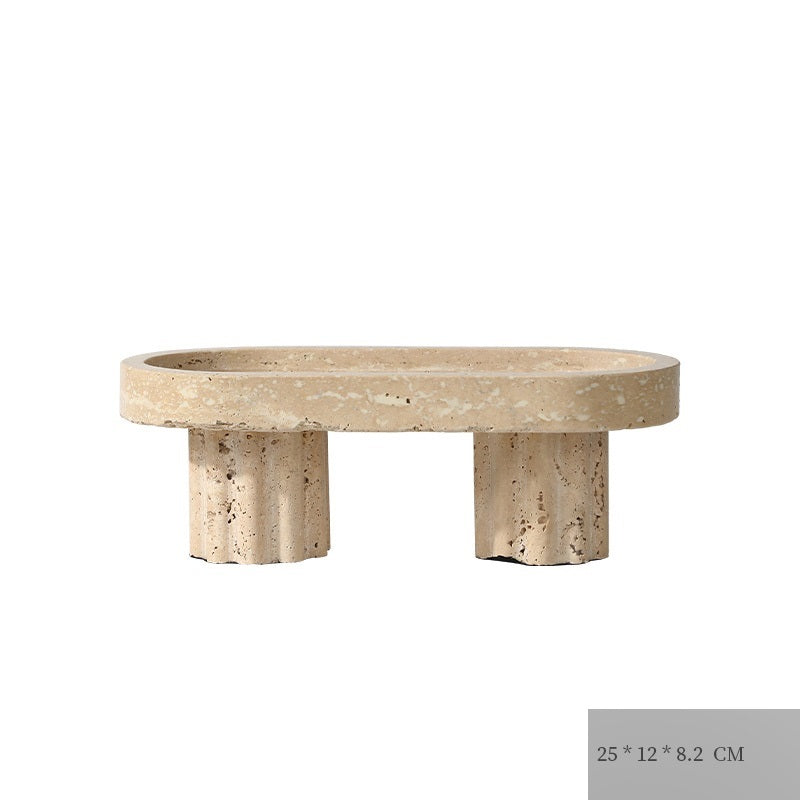 Ardenza Modern Luxury Stone Tray – Decorative TV Cabinet & Tea Table Accent - Tavira Store | A Luxario Labs Ltd Brand. 