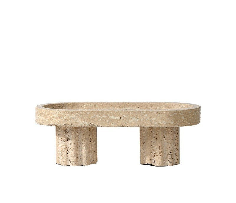 Ardenza Modern Luxury Stone Tray – Decorative TV Cabinet & Tea Table Accent - Tavira Store | A Luxario Labs Ltd Brand. 