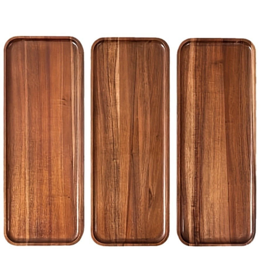 MoriWood Japanese Acacia Wood Serving Tray – Elegant Fruit & Tea Tray